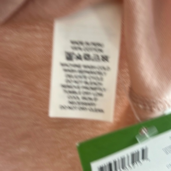 NWT Kate Spade New York T-Shirt Tee Ruffle Sleeve Beige Pink Shirt Size - XXS - Picture 4 of 6